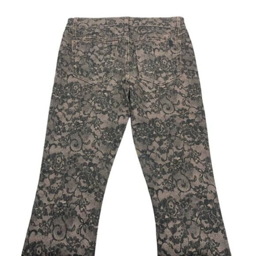 Joe's Jeans Womens Chantilly Mid Rise Lace Print Skinny Jean 26 Blush - Picture 10 of 11